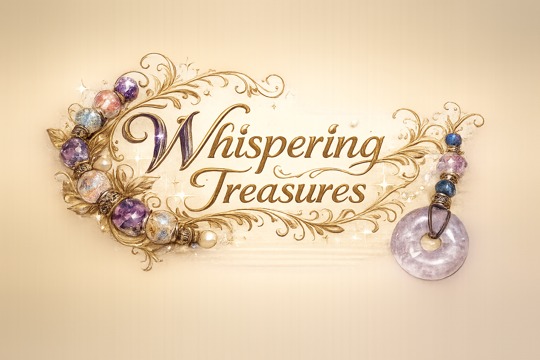 Whispering Treasures handcrafted jewelry logo